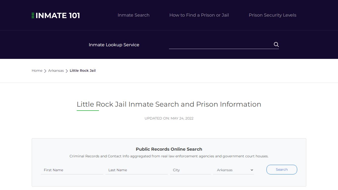 Little Rock Jail Inmate Search, Visitation, Phone no ...